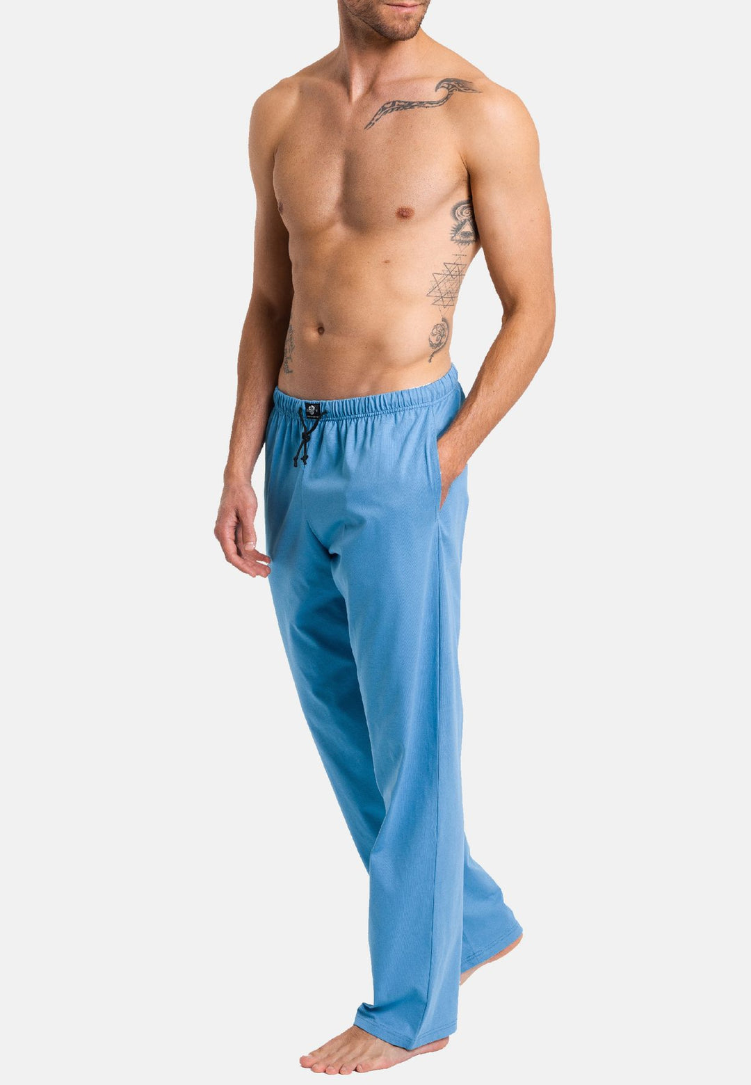 Herren Pyjamahose mit Seitentaschen, Bio Baumwolle, GOTS zertifiziert
