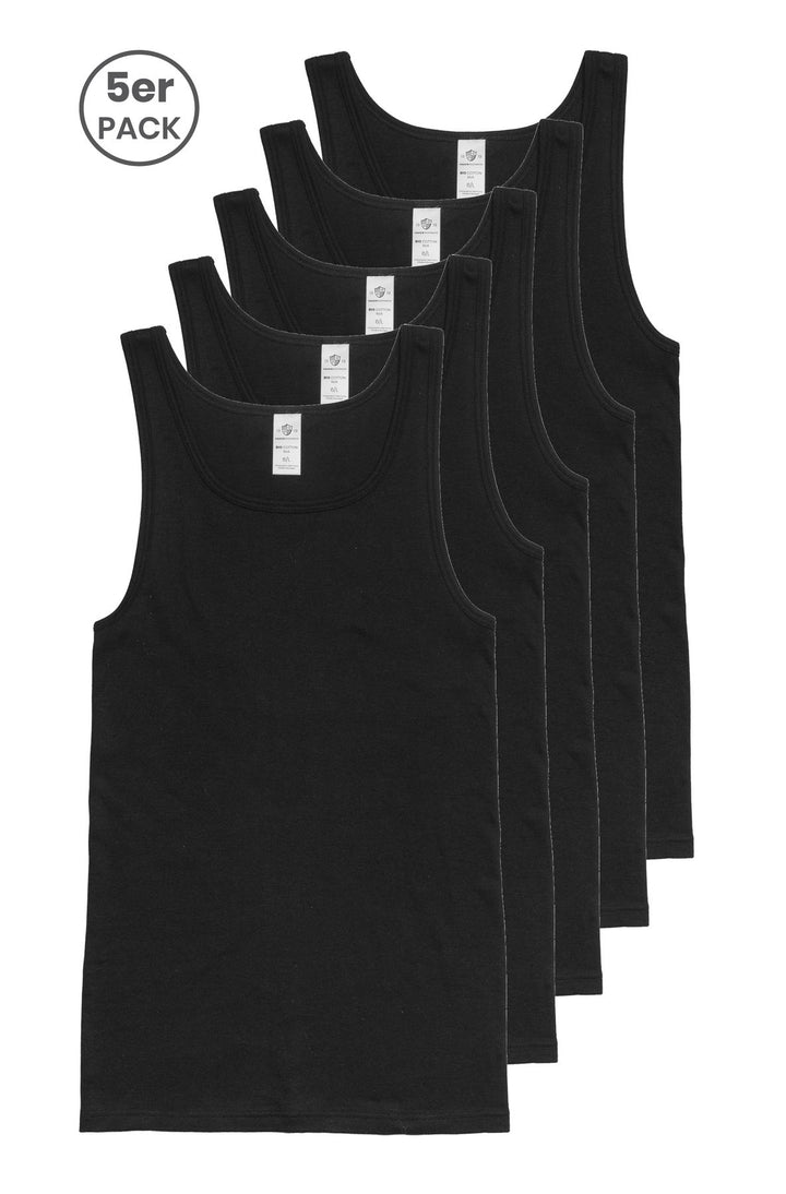 Herren Unterhemd, 5er Pack, Bio Baumwolle, GOTS zertifiziert