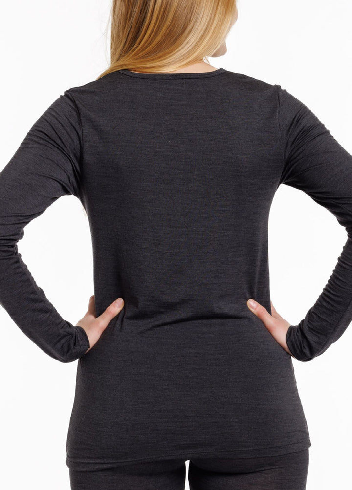 Edles Damen Shirt 1/1 Arm Rundhals, Wolle/ Seide/Elasthan Mischung