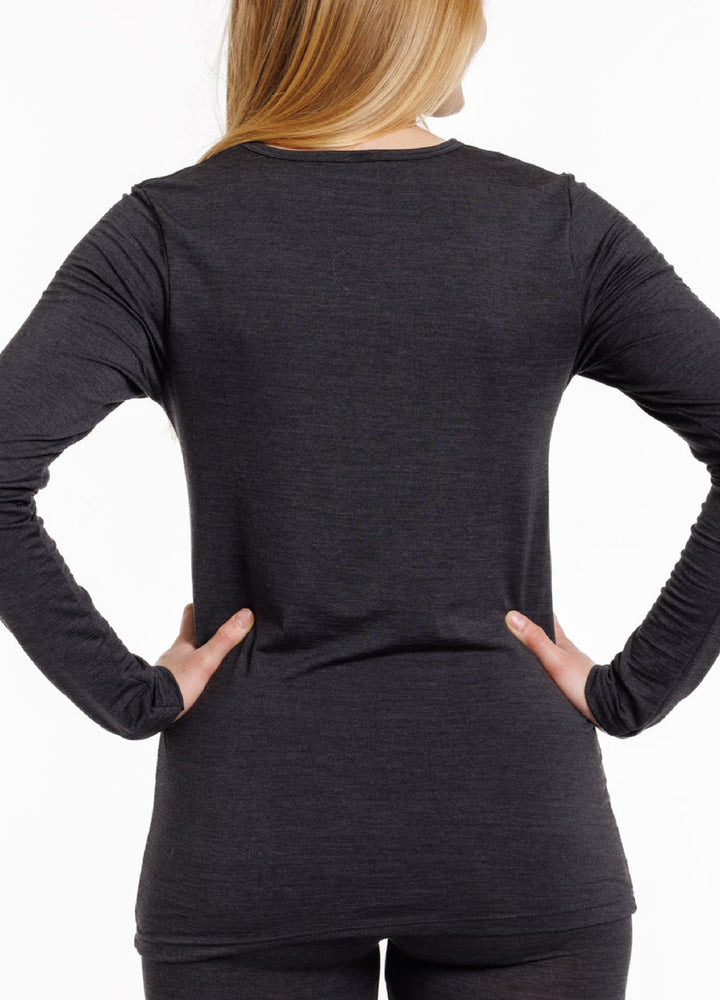 Edles Damen Shirt 1/1 Arm Rundhals, Wolle/ Seide/Elasthan Mischung