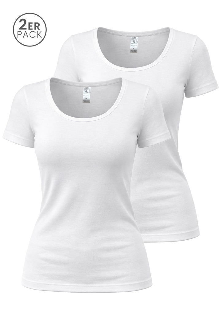 Damen CLASSIC 1/2 Arm Shirt, 2er Pack, Bio Baumwolle, GOTS zertifiziert