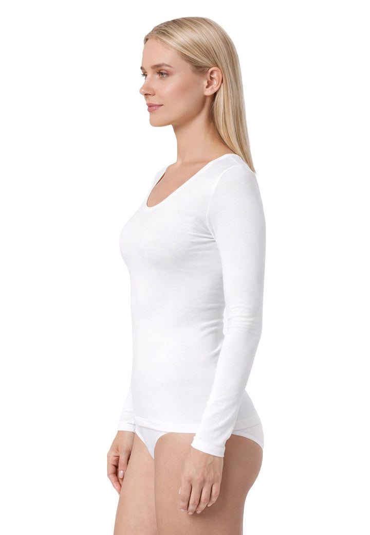 Damen CLASSIC 1/1 Arm Shirt, 2er Pack, Bio Baumwolle, GOTS zertifiziert