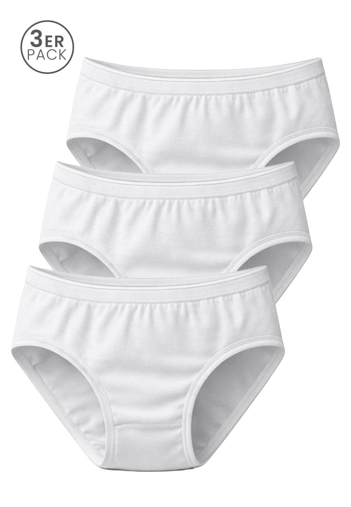 Damen Maxi Slip m. Glanzgummi, 3er Pack, Bio Baumwolle, GOTS zertifiziert