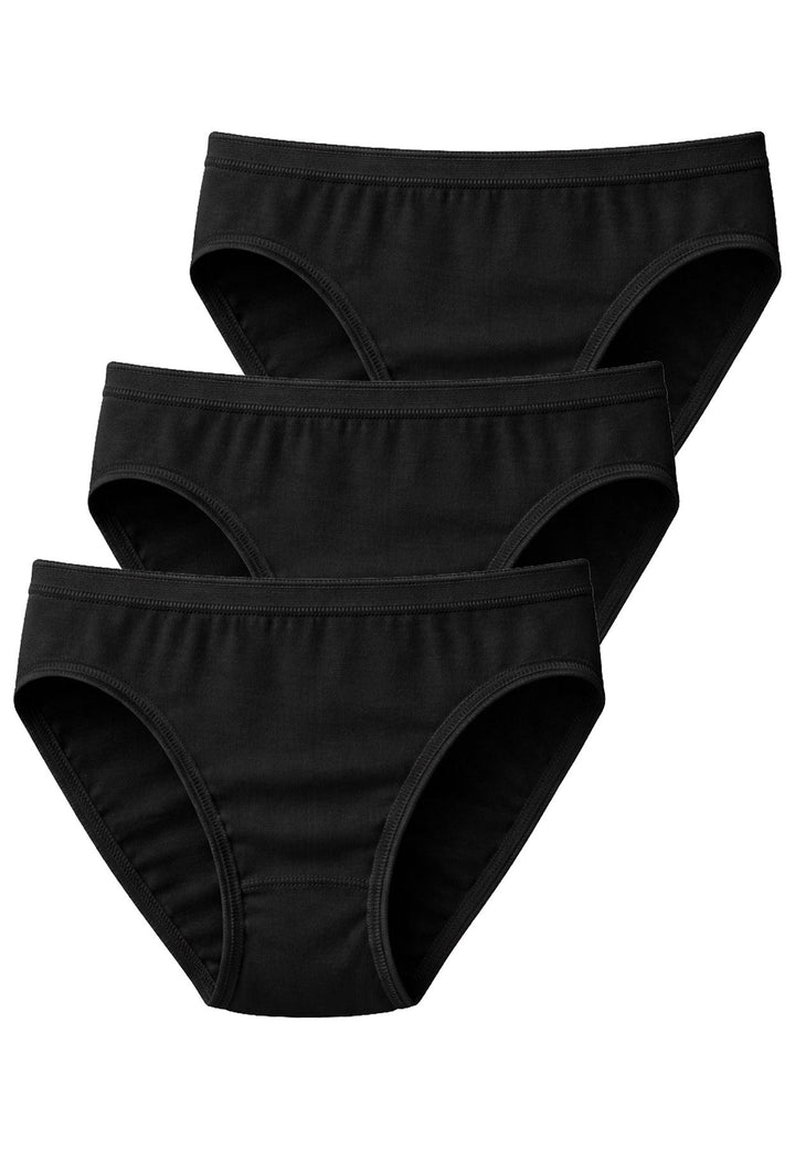 Damen Mini Slip m. Glanzgummi, 3er Pack, Bio Baumwolle, GOTS zertifiziert