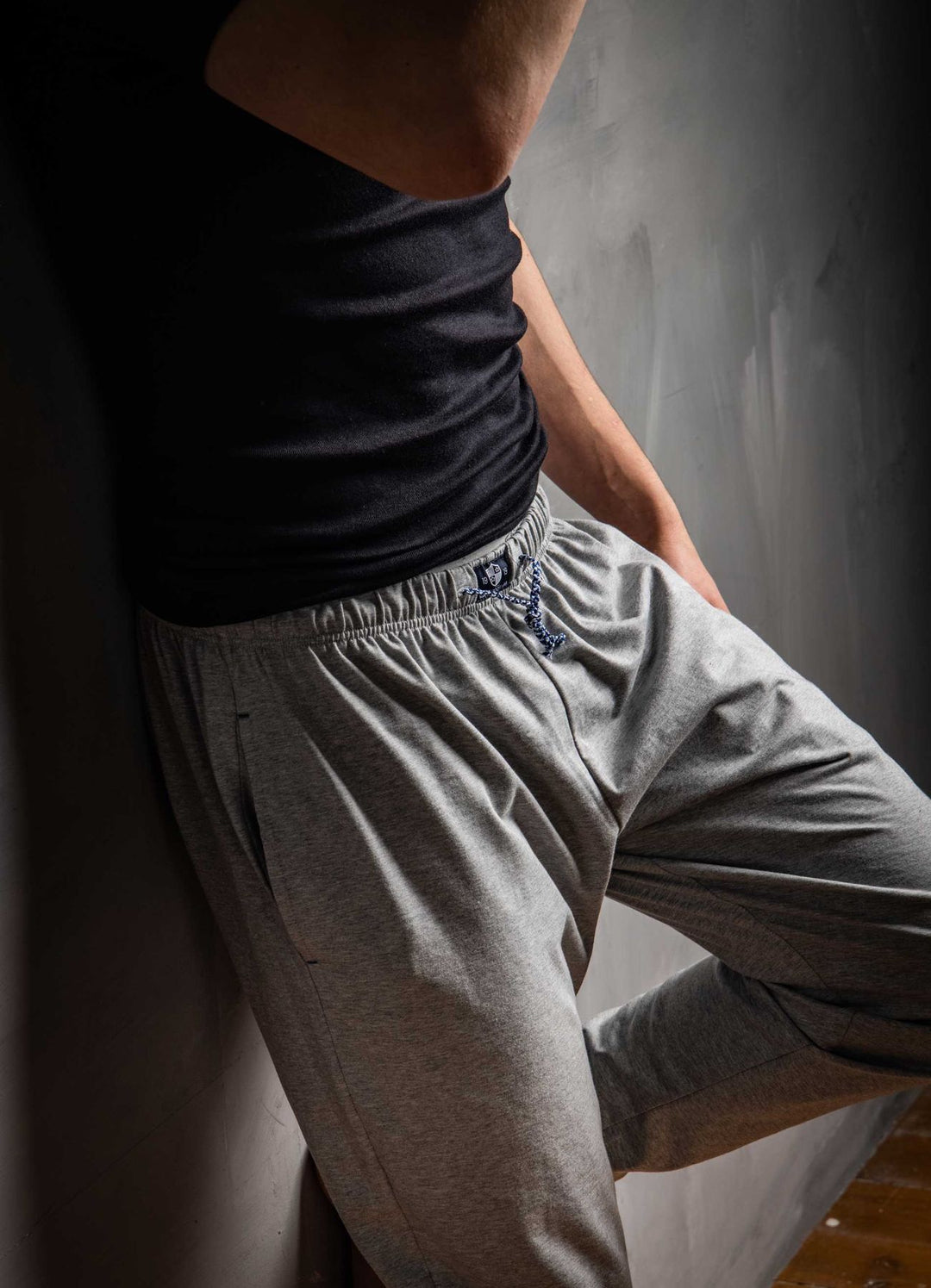 Herren Pyjamahose mit Bündchen, Seitentaschen, Bio Baumwolle, GOTS zertifiziert