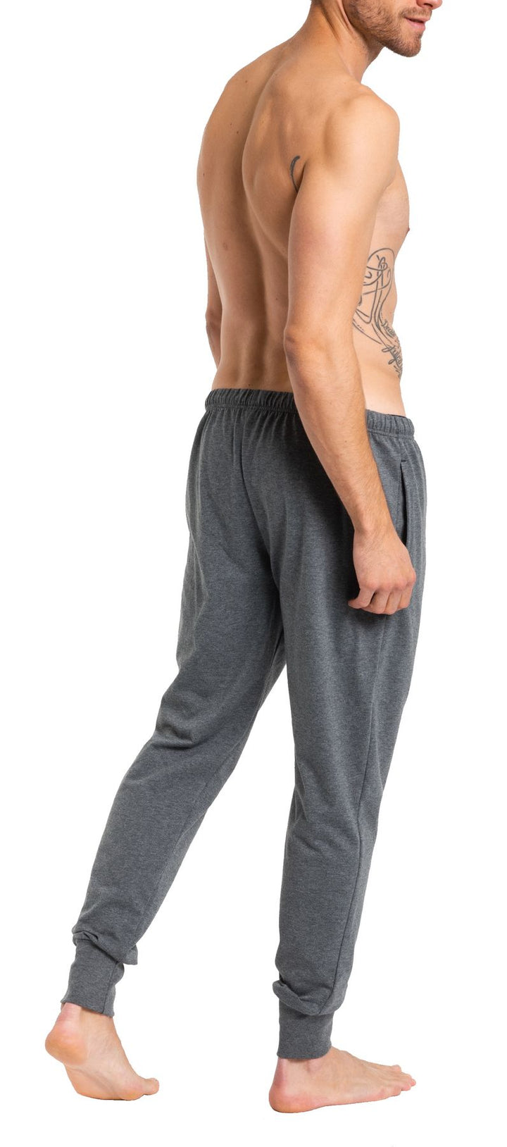 Herren Pyjamahose mit Bündchen, Seitentaschen, Bio Baumwolle, GOTS zertifiziert