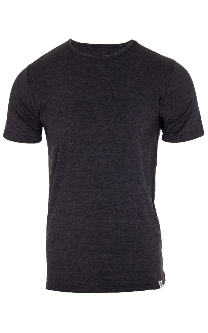 Edles Herren Shirt Rundhals, Wolle/ Seide/Elasthan Mischung