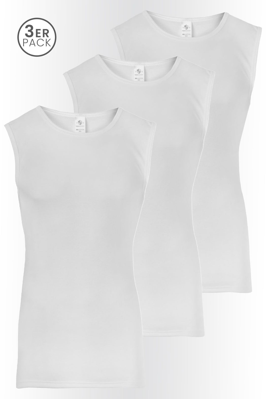 Herren Tank Top, 3er Pack, Bio Baumwolle, GOTS zertifiziert