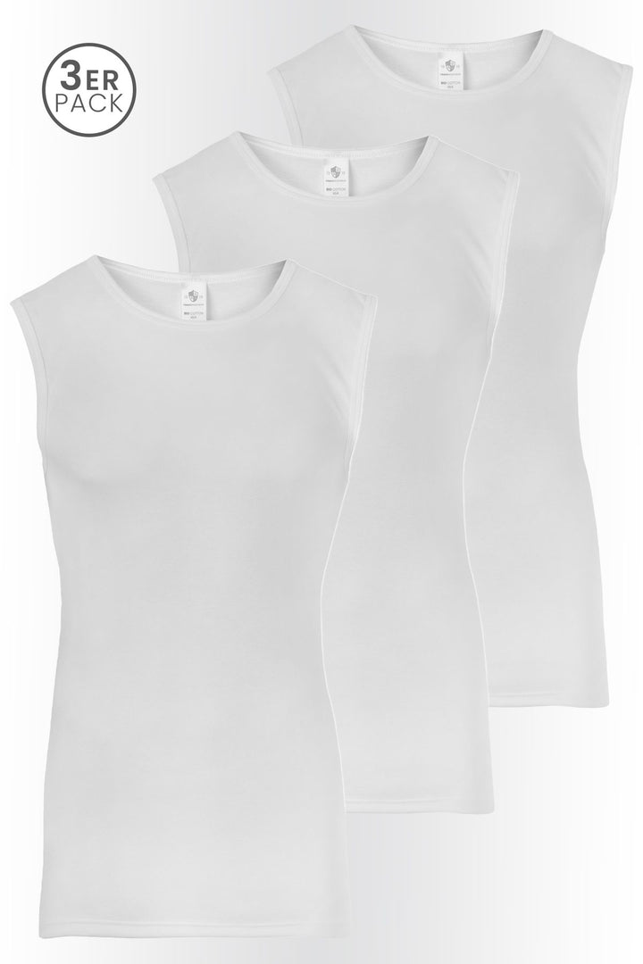 Herren Tank Top, 3er Pack, Bio Baumwolle, GOTS zertifiziert