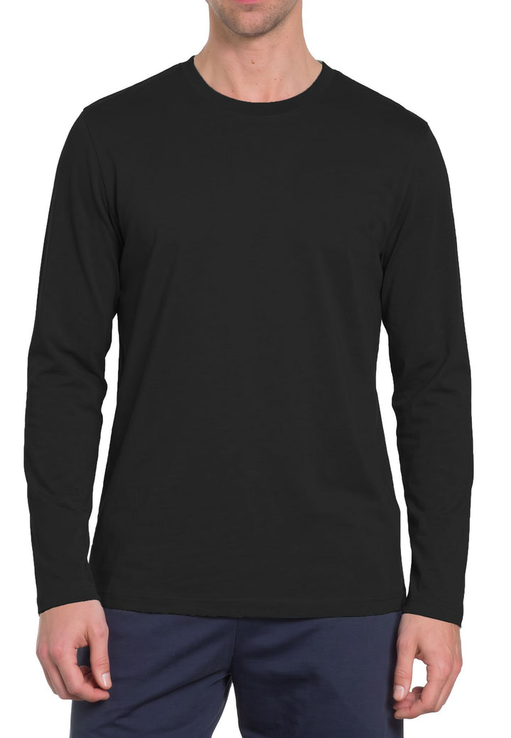 Herren Longsleeve Rundhals, Bio Baumwolle, GOTS zertifiziert