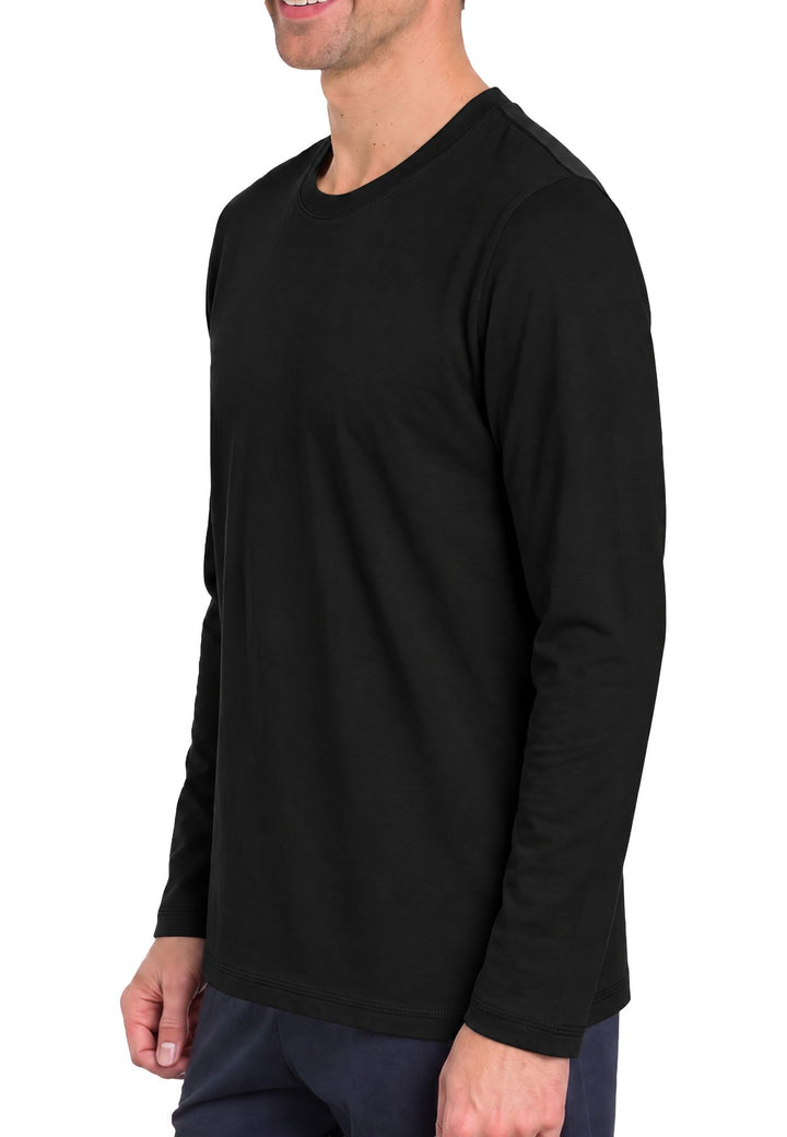 Herren Longsleeve Rundhals, Bio Baumwolle, GOTS zertifiziert