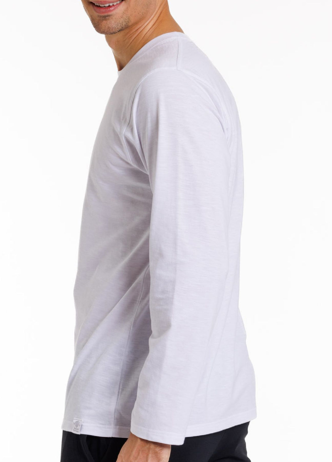 Herren Langarm-Shirt Rundhals, Slub Single Jersey, Bio Baumwolle, GOTS zertifiziert