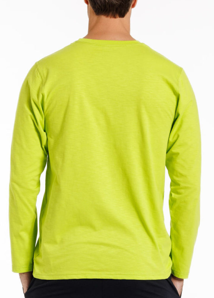 Herren Langarm-Shirt Rundhals, Slub Single Jersey, Bio Baumwolle, GOTS zertifiziert