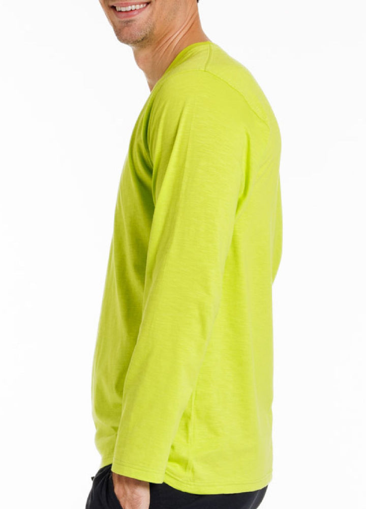 Herren Langarm-Shirt Rundhals, Slub Single Jersey, Bio Baumwolle, GOTS zertifiziert