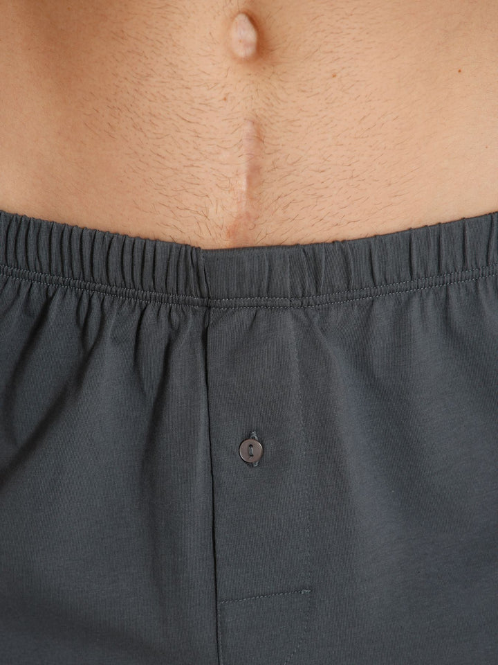 Herren Jersey Boxer, mit Knopfleiste, 2er Pack, Single-Jersey, Baumwolle kbA
