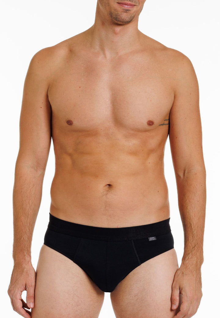 Herren Slip, ohne Eingriff, Weichgummibund, 2er Pack, Bio Baumwolle/Elasthan, GOTS zertifiziert