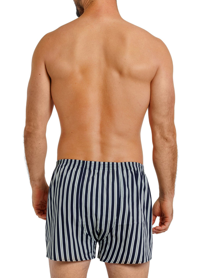 Herren Web-Boxer, verdeckte Knopfleiste, 2er Pack, Webstoff, Baumwolle kbA