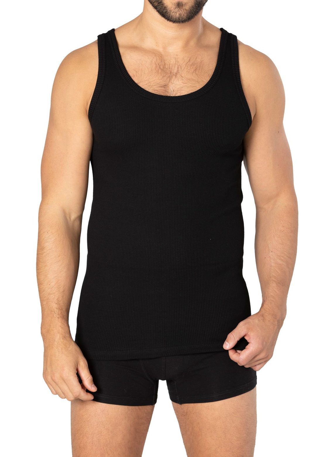 Herren CLASSIC Unterhemd, Doppelripp, 3er Pack, Bio-Baumwolle