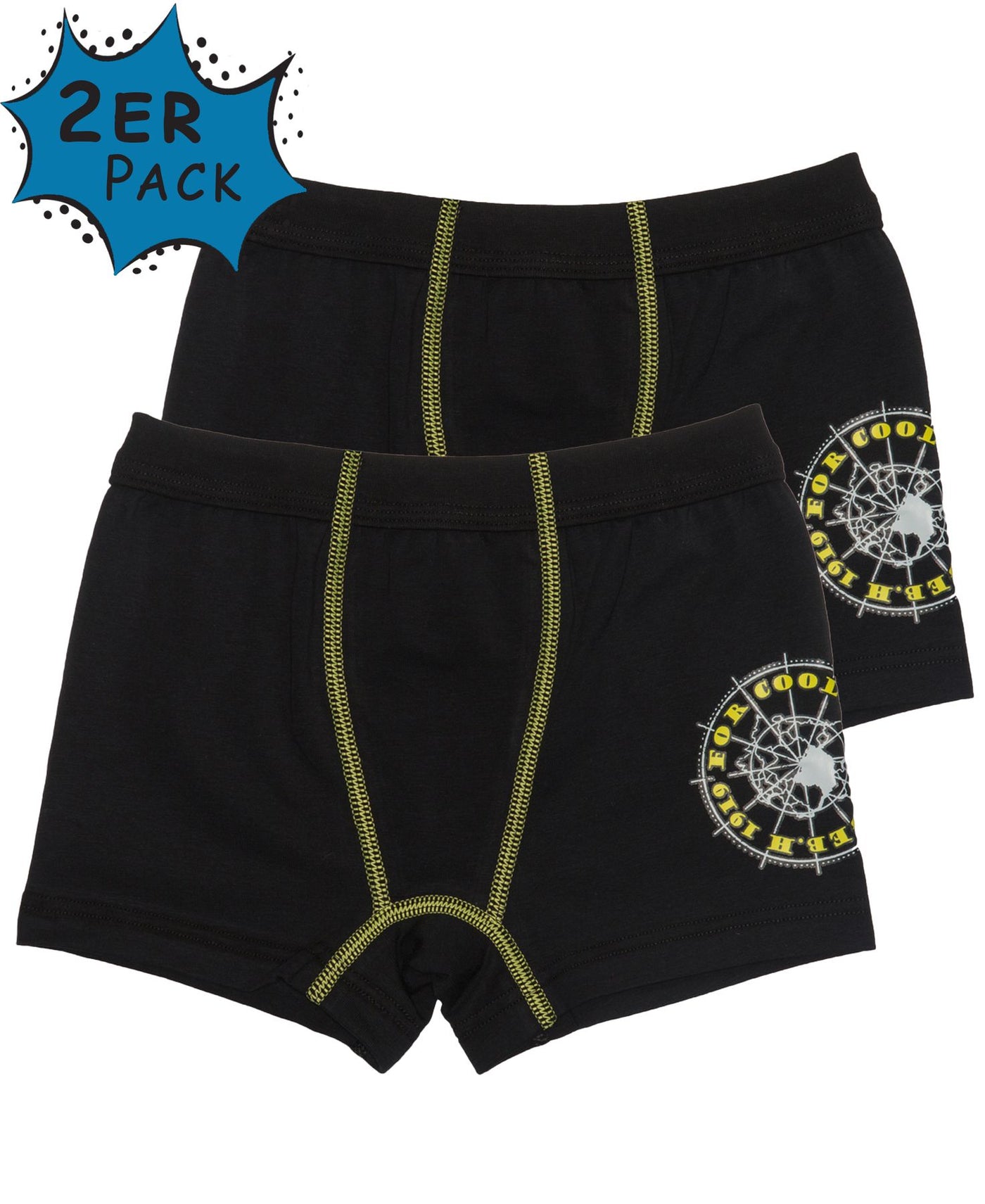 Jungen Retroshorts mit Motiv, 2er Pack, elastische Baumwolle