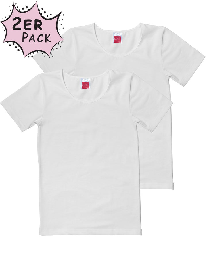 Mädchen Unterhemd, 2er Pack, Single Jersey