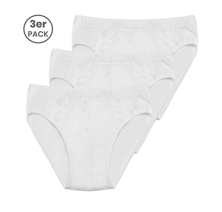 Jungen Slip, doppelter Fronteinsatz, 3er Pack, Bio Baumwolle/ Elasthan, GOTS zertifiziert
