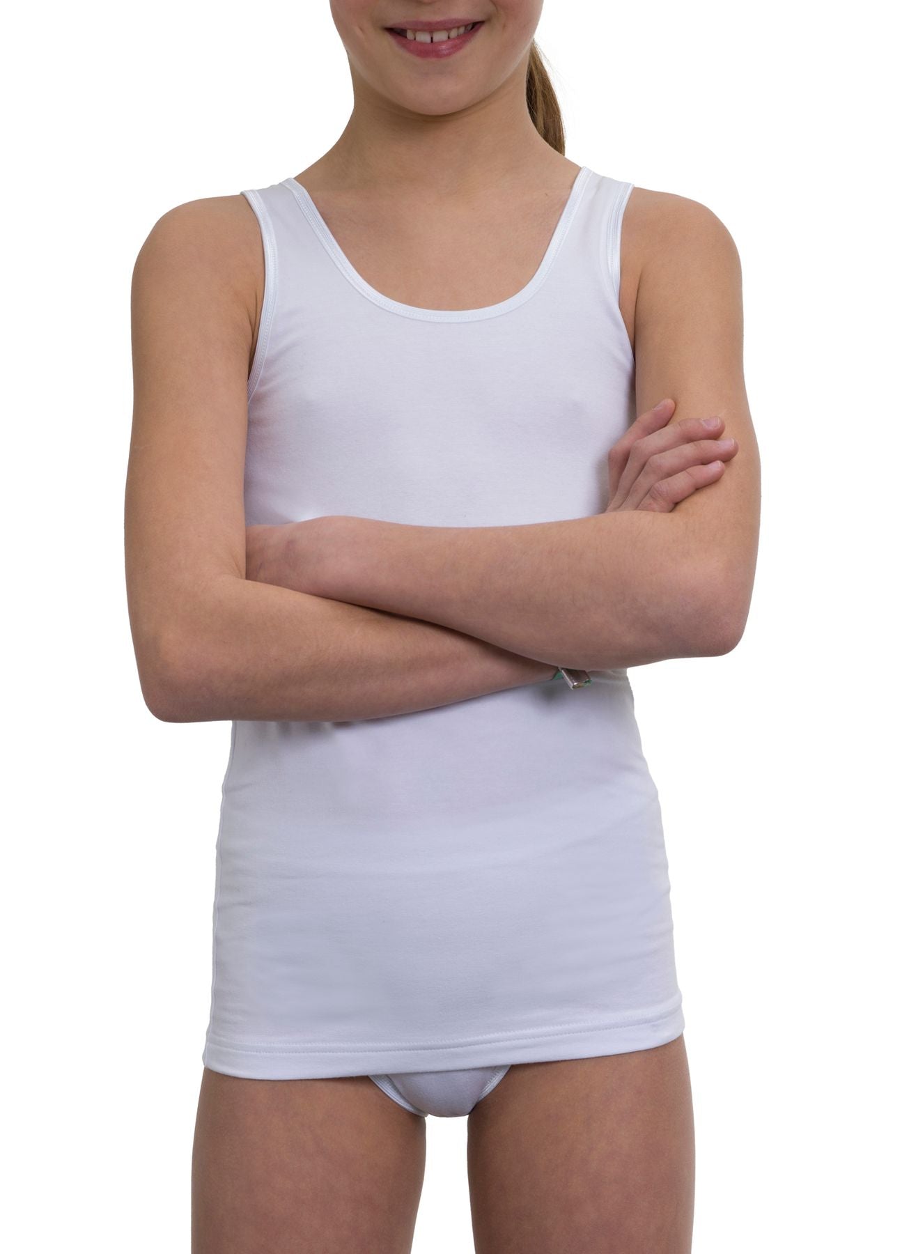 Mädchen Unterhemd, 3er Pack, Bio Baumwolle/ Elasthan, GOTS zertifiziert