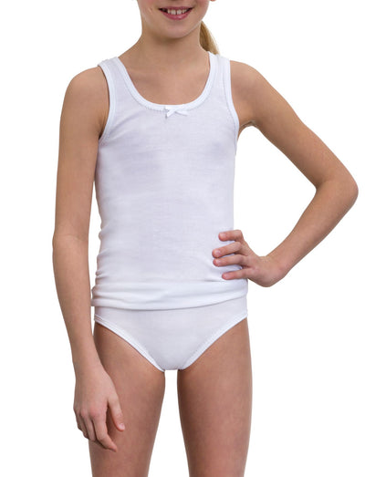 Mädchen Unterhemd, 5er Pack, Bio Baumwolle, GOTS zertifiziert