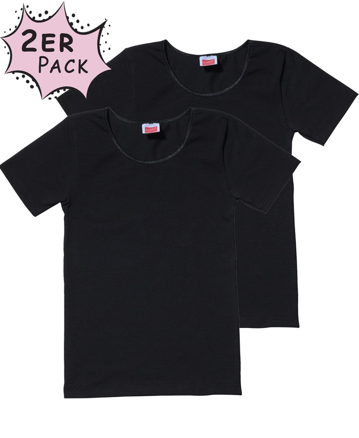 Mädchen Unterhemd, 2er Pack, Single Jersey