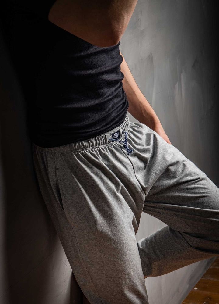 Herren Pyjamahose mit Bündchen, Seitentaschen, Bio Baumwolle, GOTS zertifiziert