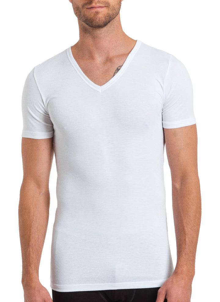Herren Shirt V-Ausschnitt, Bambus/ Elasthan