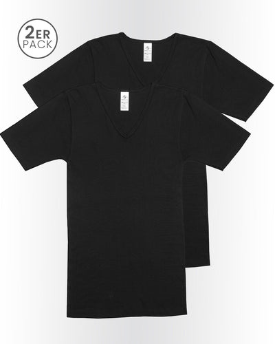 Herren Shirt V-Ausschnitt, 2er Pack, Bio Baumwolle, GOTS zertifiziert
