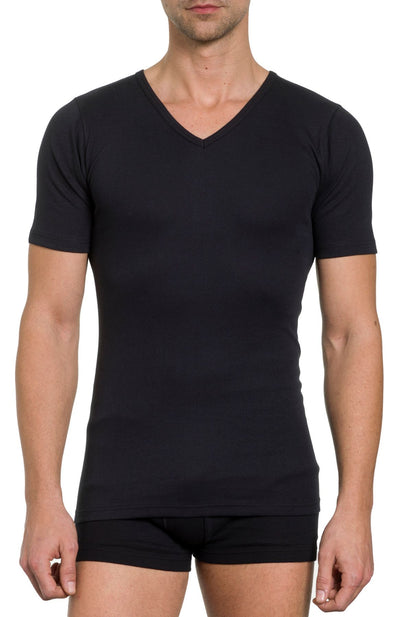 Herren Shirt V-Ausschnitt, 2er Pack, Bio Baumwolle, GOTS zertifiziert