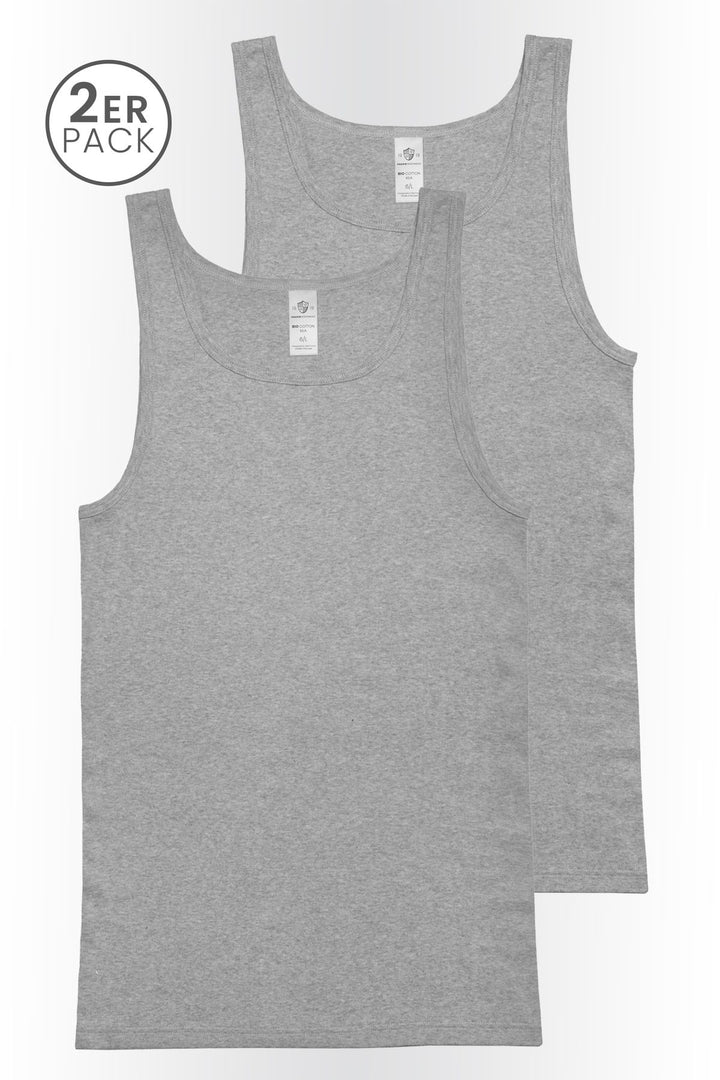 Herren Unterhemd, 2er Pack, Bio Baumwolle, GOTS zertifiziert
