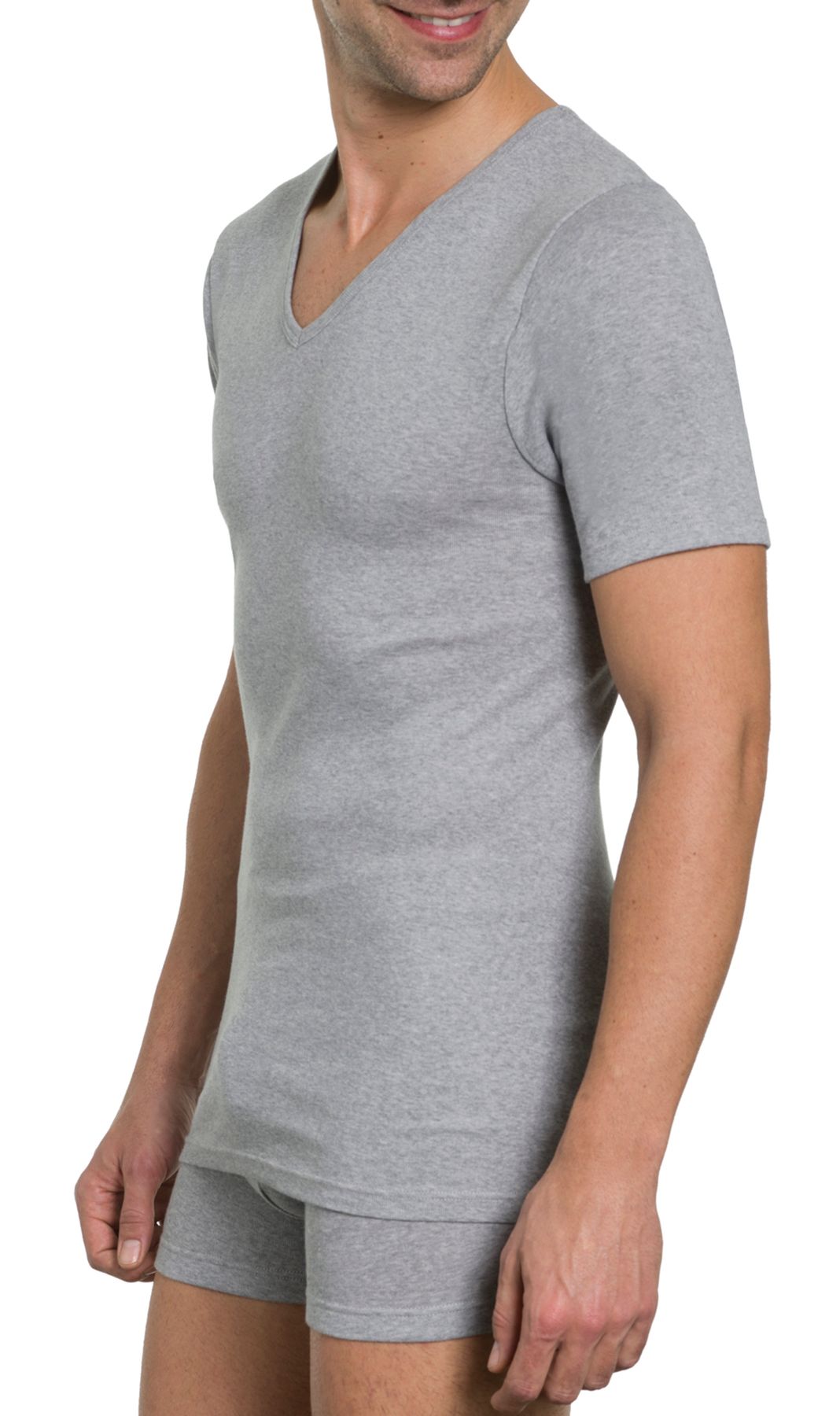Herren Shirt V-Ausschnitt, 2er Pack, Bio Baumwolle, GOTS zertifiziert