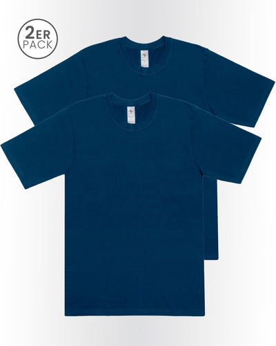Herren T-Shirt Rundhals, 2er Pack, Bio Baumwolle, GOTS zertifiziert
