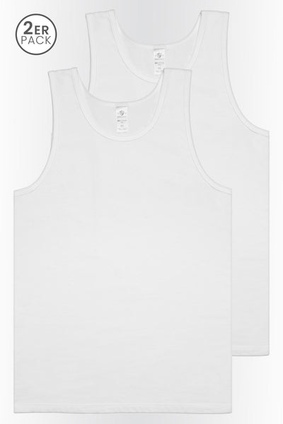 Herren Unterhemd, 2er Pack, Bio Baumwolle/ Elasthan, GOTS zertifiziert