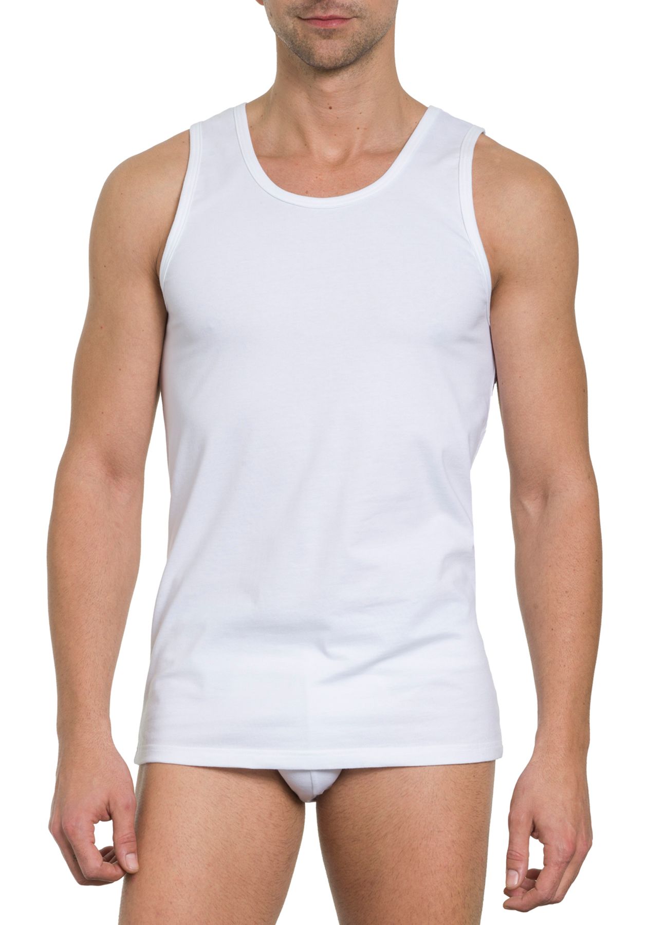 Herren Unterhemd, 2er Pack, Bio Baumwolle/ Elasthan, GOTS zertifiziert