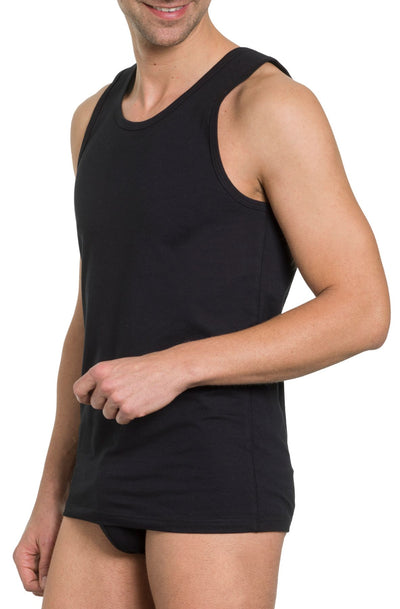 Herren Unterhemd, 2er Pack, Bio Baumwolle/ Elasthan, GOTS zertifiziert