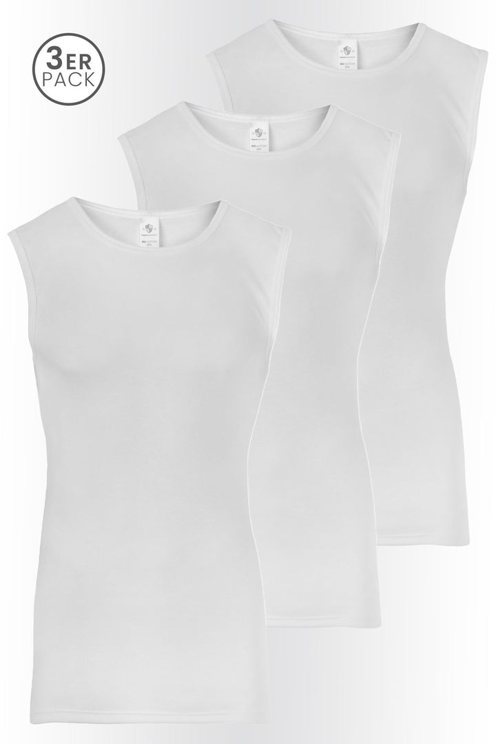 Herren Tank Top, 3er Pack, Bio Baumwolle, GOTS zertifiziert