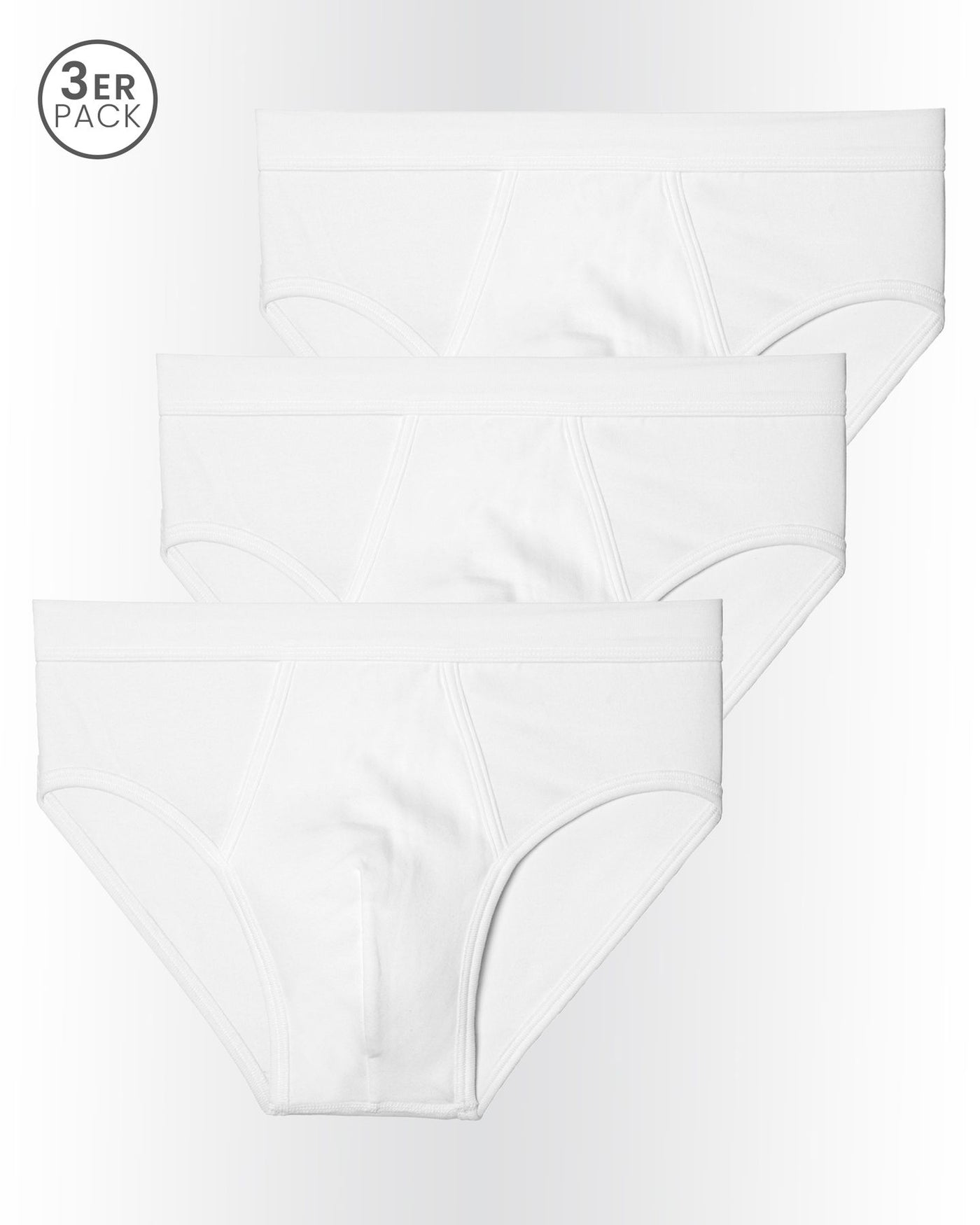 Herren Slip, mit Eingriff, 3er Pack, Bio Baumwolle, GOTS zertifiziert