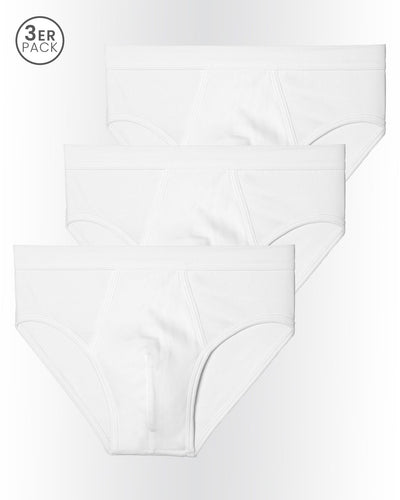 Herren Slip, mit Eingriff, 3er Pack, Bio Baumwolle, GOTS zertifiziert