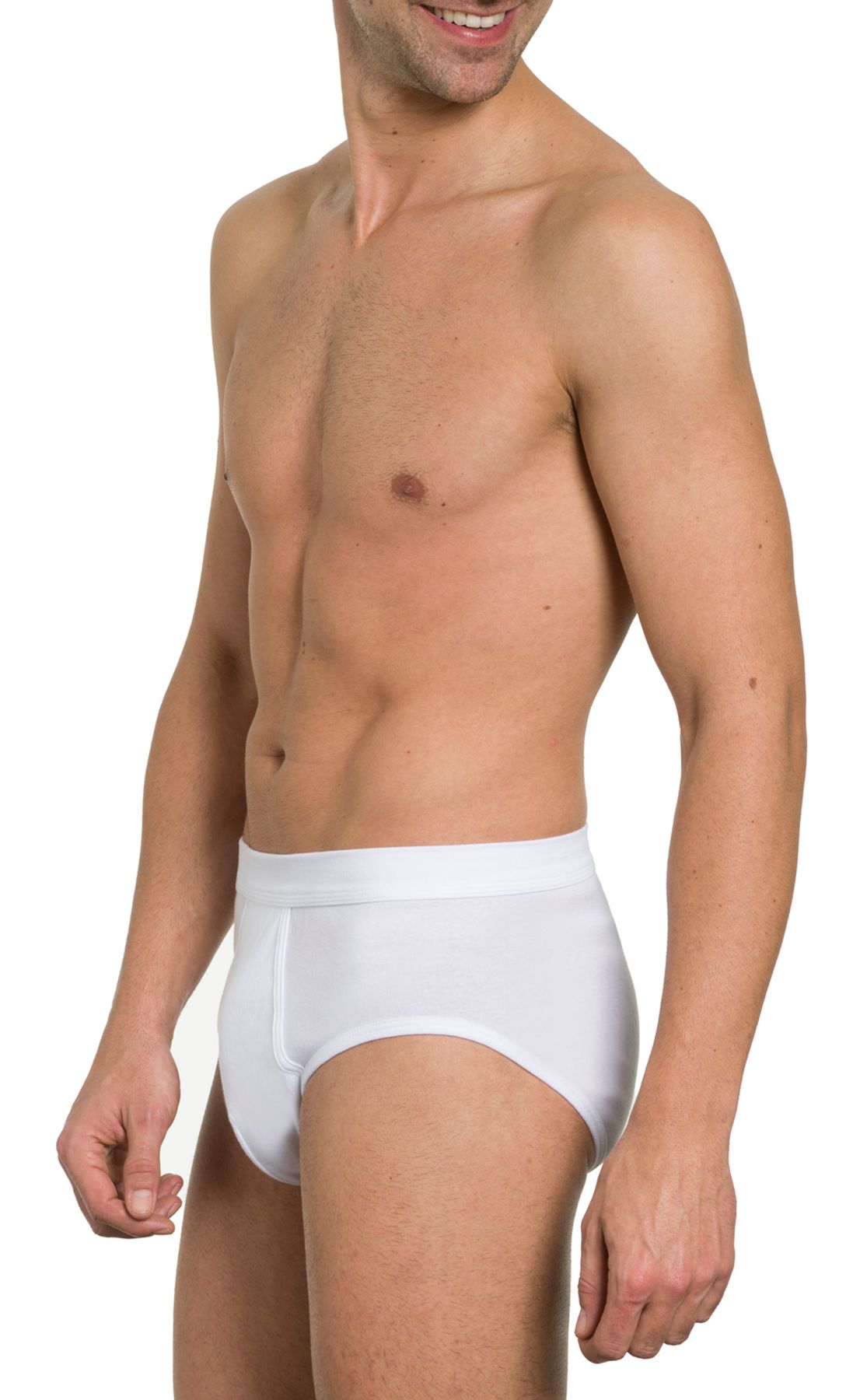 Herren Slip, mit Eingriff, 3er Pack, Bio Baumwolle, GOTS zertifiziert