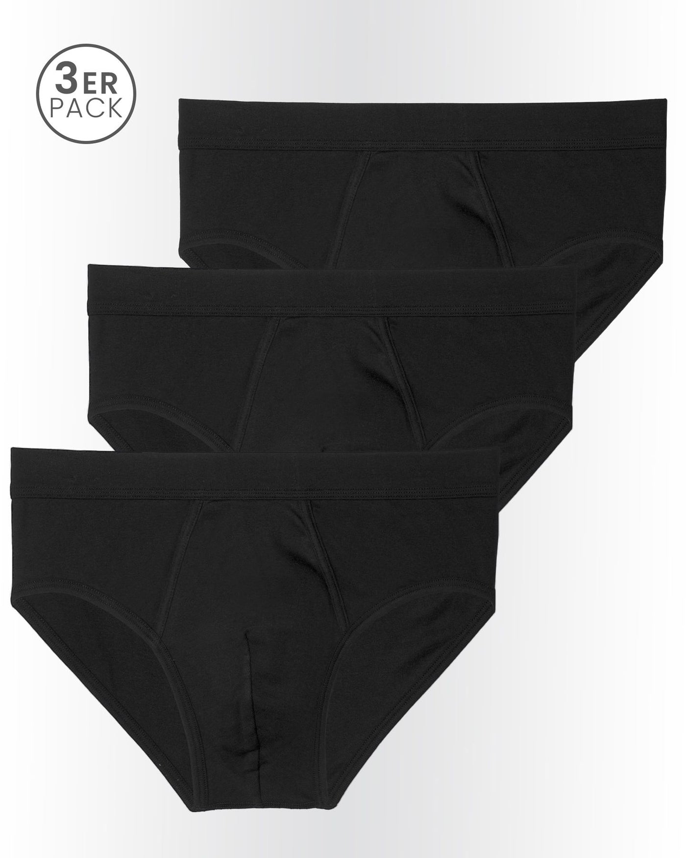 Herren Slip, mit Eingriff, 3er Pack, Bio Baumwolle, GOTS zertifiziert