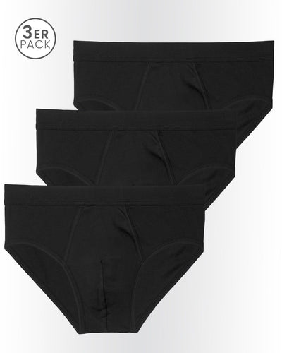 Herren Slip, mit Eingriff, 3er Pack, Bio Baumwolle, GOTS zertifiziert