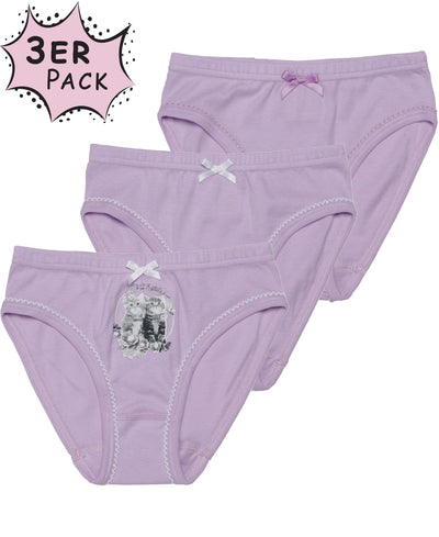 Mädchen Slips, 3er Pack, Feinripp