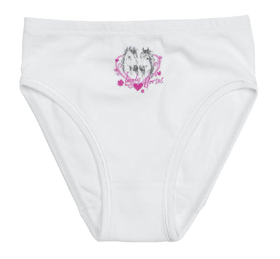 Mädchen Slip mit Pferdeprint, 3er Pack, Bio Baumwolle
