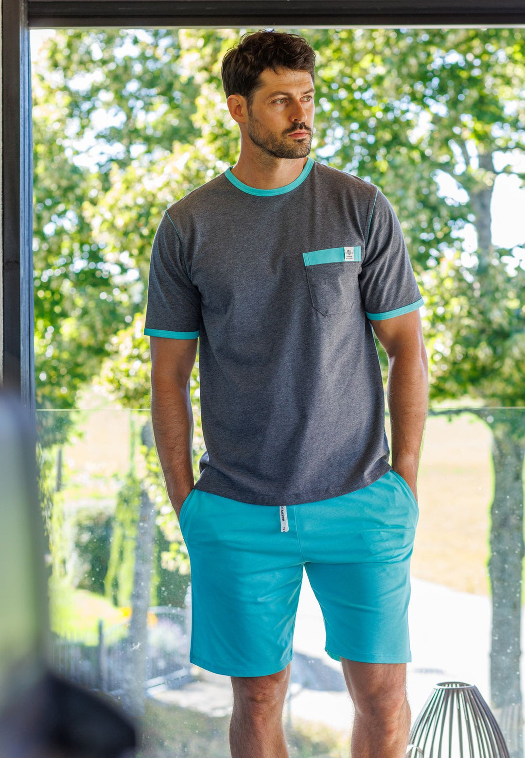 Herren Shorty Rundhals, Bio Baumwolle, GOTS zertifiziert