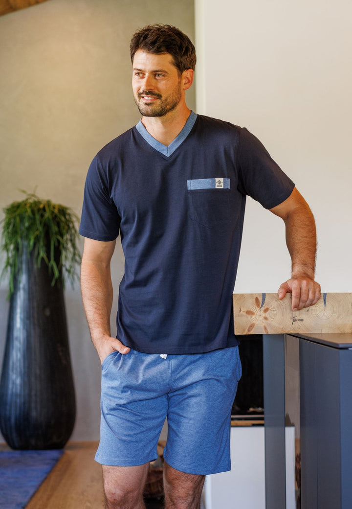 Herren Shorty V-Ausschnitt, Bio Baumwolle, GOTS zertifiziert