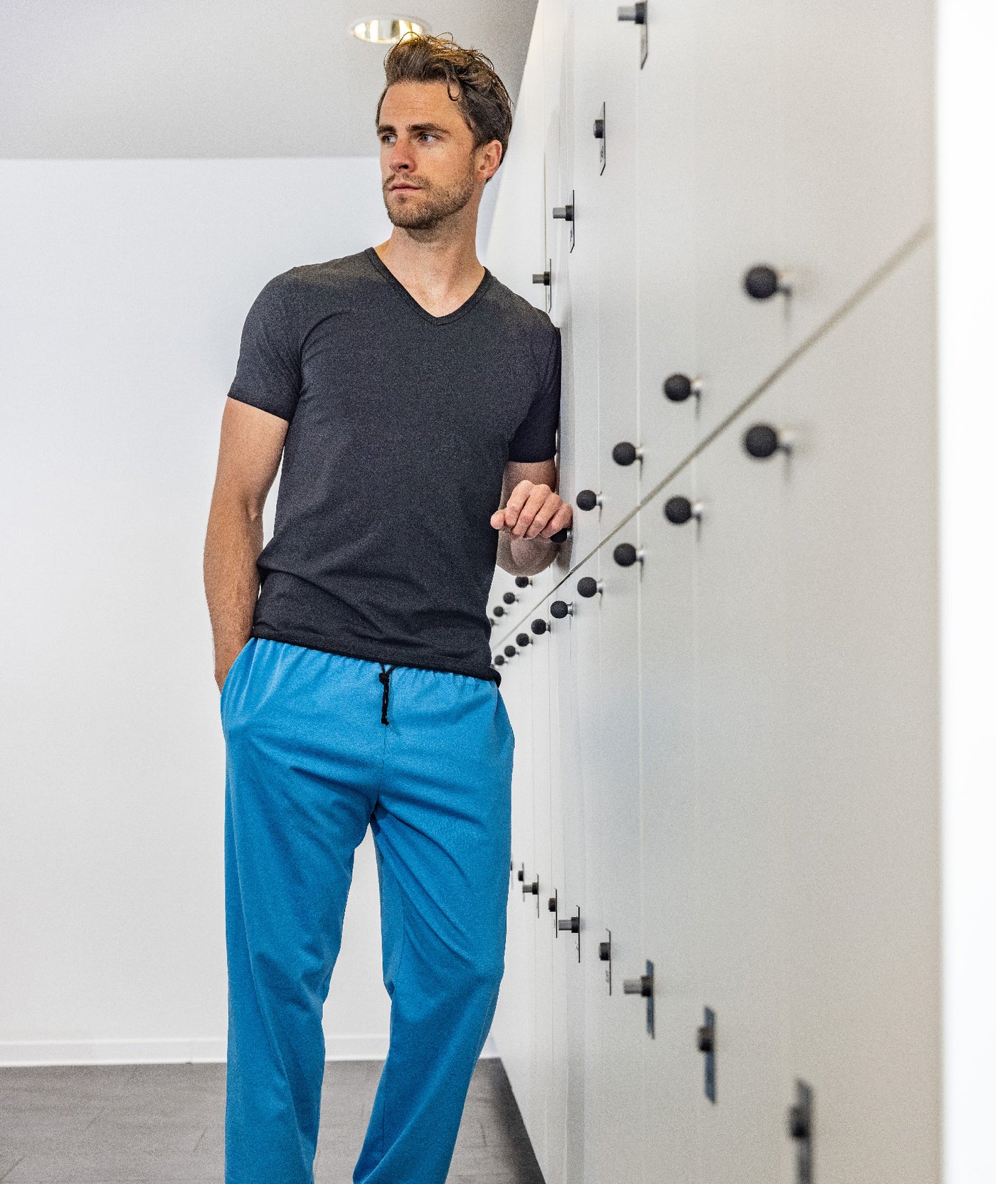 Herren Pyjamahose mit Seitentaschen, Bio Baumwolle, GOTS zertifiziert